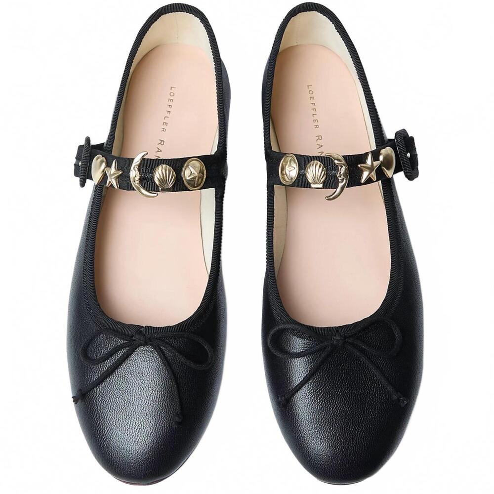 NEW LOEFFLER RANDALL women's chiara leather shoe in black - Picture 6 of 7